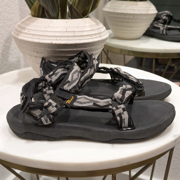 Teva Other - Teva Hurricane XLT2 Sandal Kids 5 Black Grey Geometric 1019390Y Outdoor Hiking